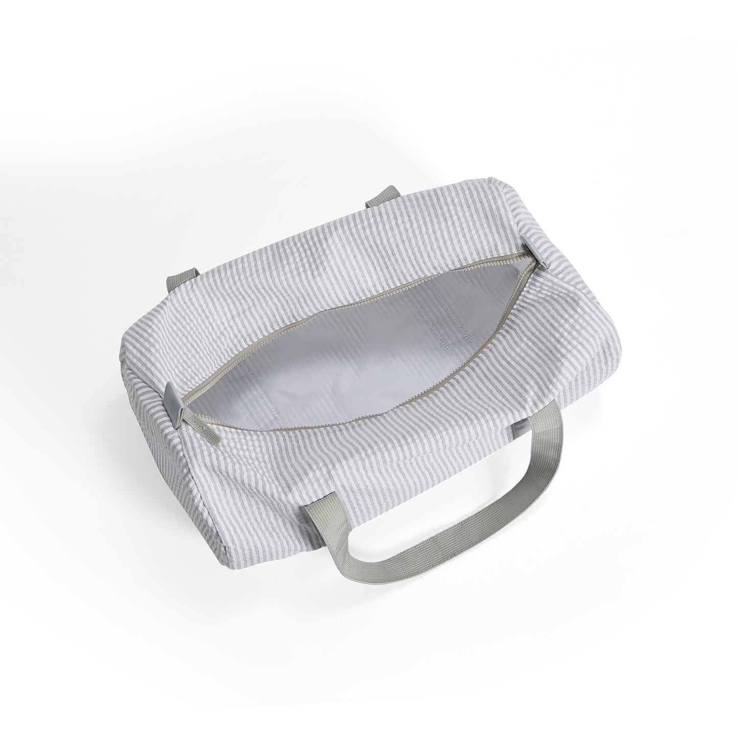 25Pcs Free Shipping Gray Seersucker Duffle Bag Small Size Kids Toddler Weekend Travel Bag