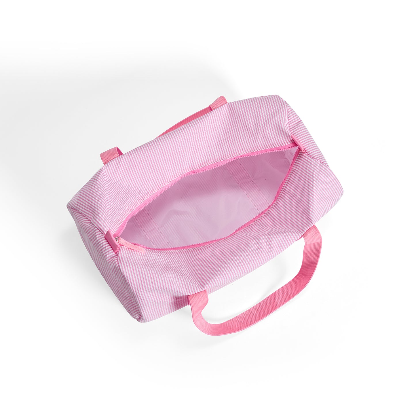 25Pcs Free Shipping Pink Seersucker Duffle Bag Small Size Kids Toddler Weekend Travel
