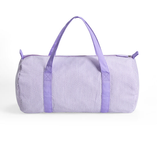 25Pcs Free Shipping Purple Seersucker Duffle Bag Small Size Kids Toddler For Weekend Travel