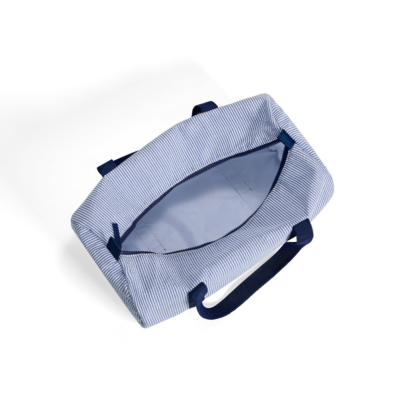 25Pcs Free Shipping Navy Seersucker Duffle Bag Small Size Kids Toddler Weekend Travel