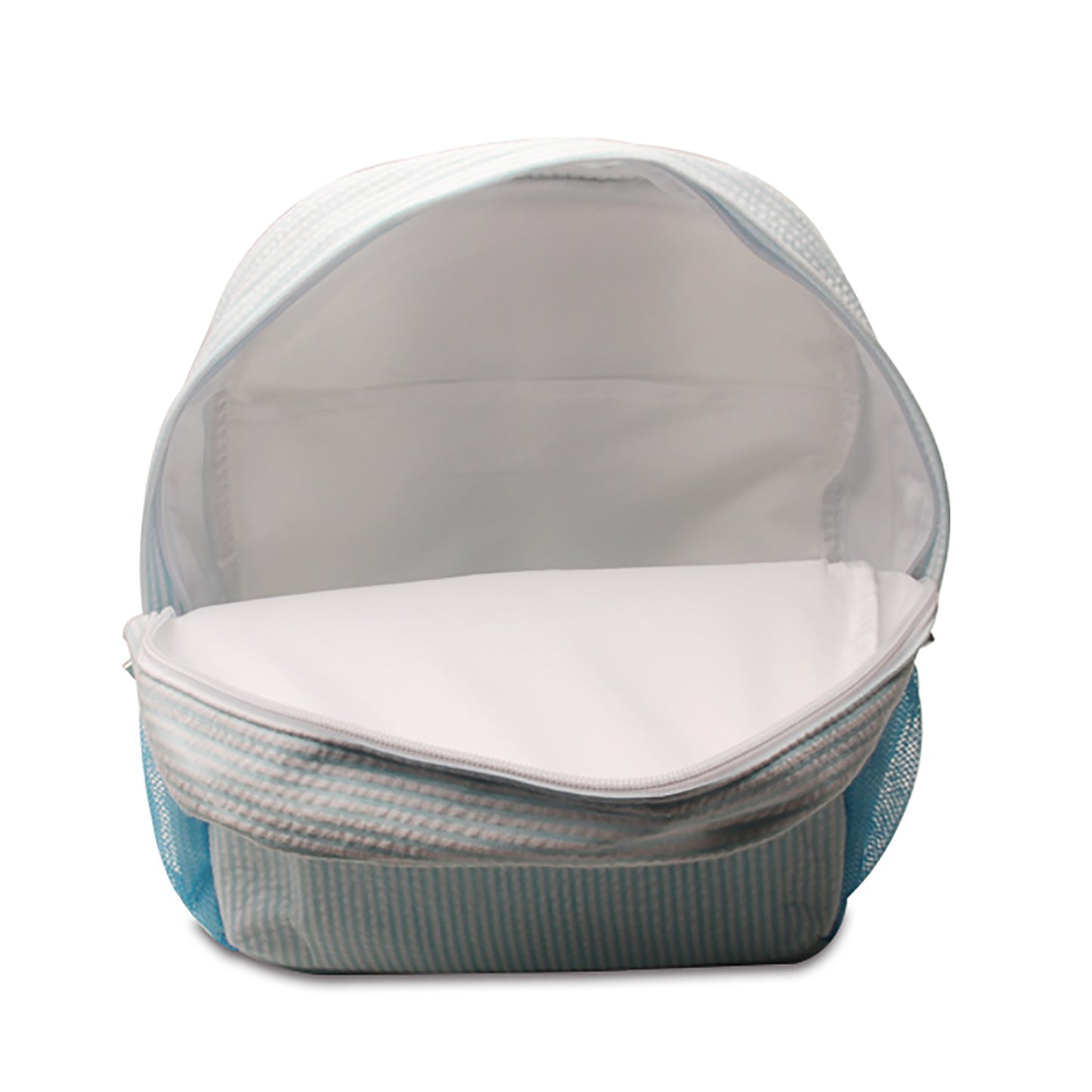 25Pcs Free Shipping Kid Preschool Backpack Aqua Seersucker Backpacks Cute Toddler Bookbag For Kids