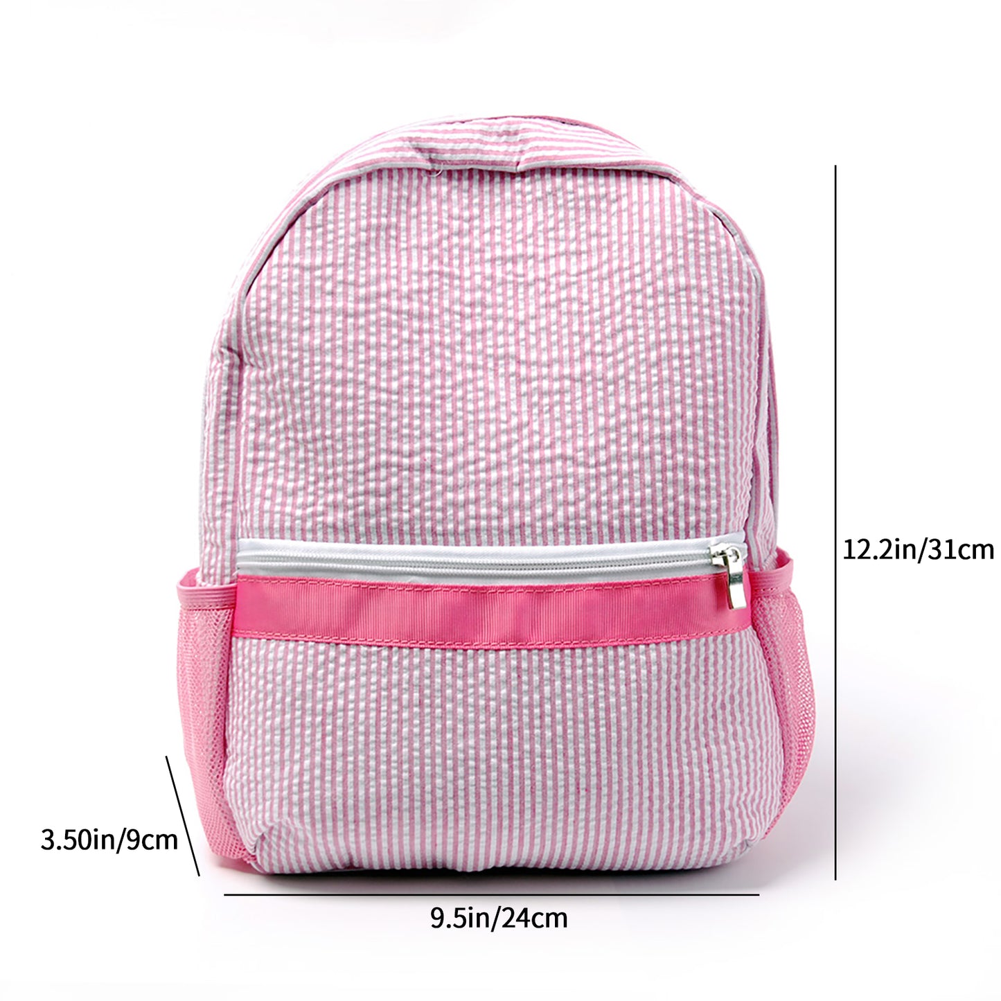 25Pcs Free Shipping Kid Preschool Backpack Pink Seersucker Backpacks Cute Toddler Bookbag For Kids