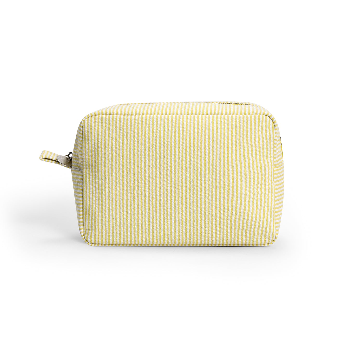 25Pcs Seersucker Cosmetic Bag Yellow Cotton Rectangle Makeup Bag Travel Toiletry Bag