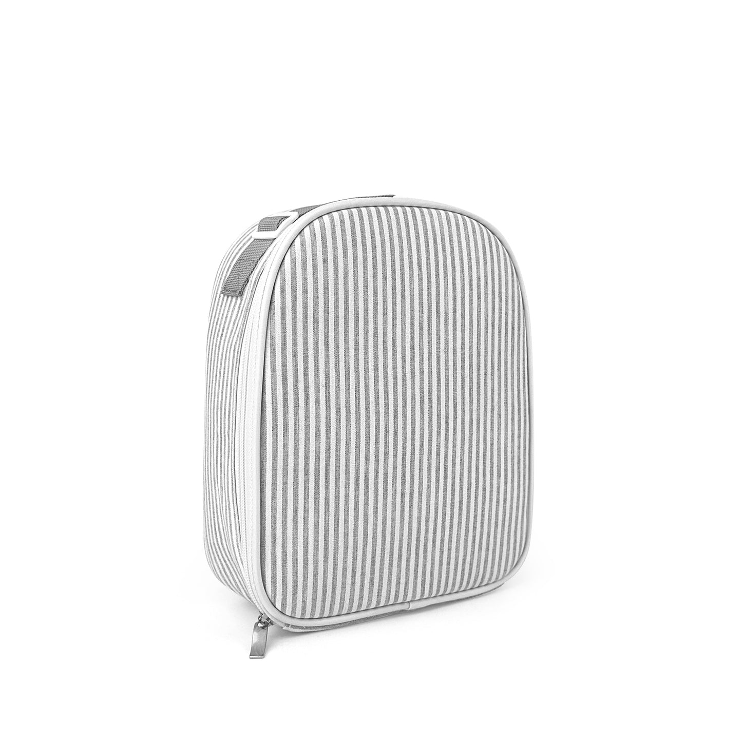 25Pcs Free Shipping Gray Seersucker Lunch Box Striped Food Bag for Daily Use Cooler Bag