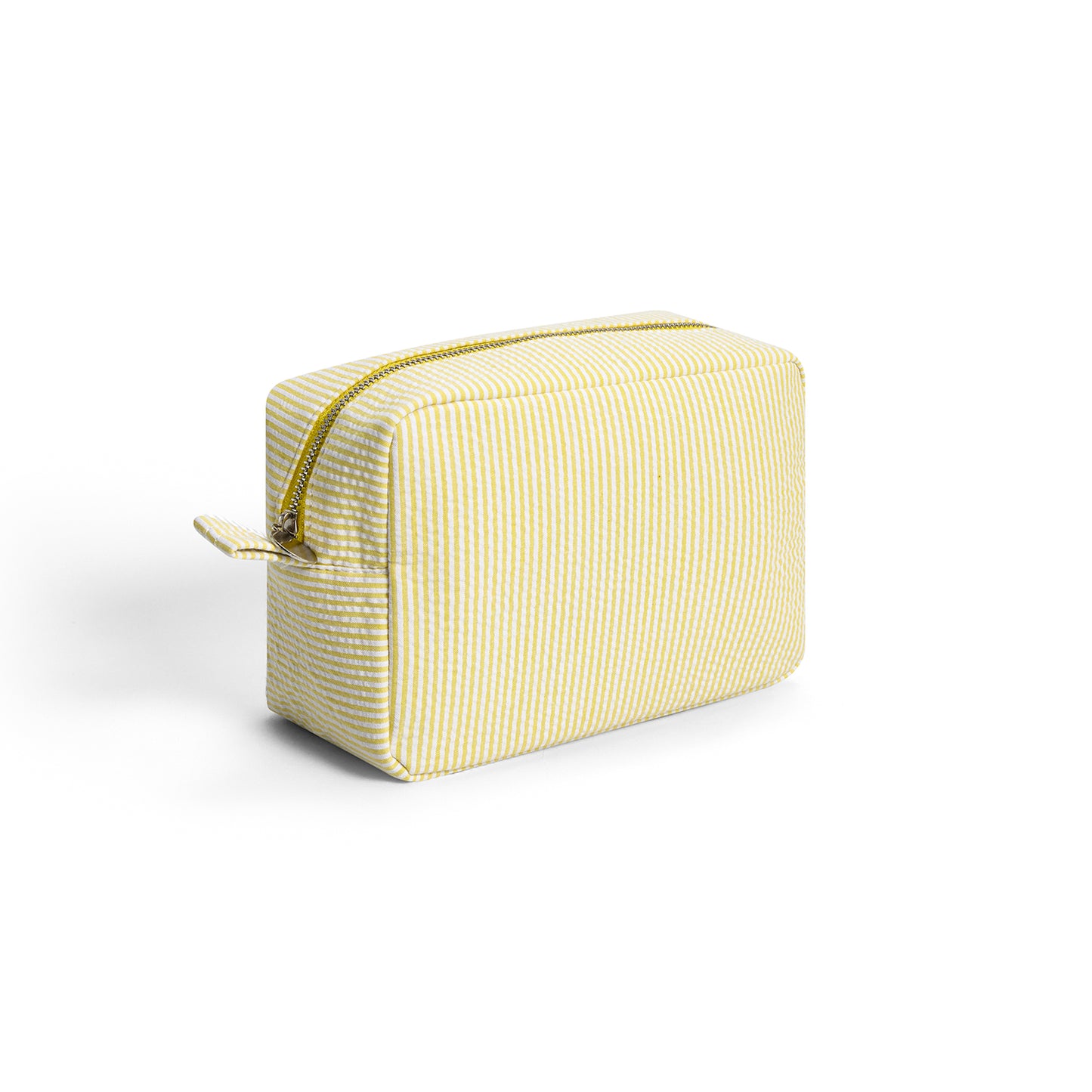 25Pcs Seersucker Cosmetic Bag Yellow Cotton Rectangle Makeup Bag Travel Toiletry Bag