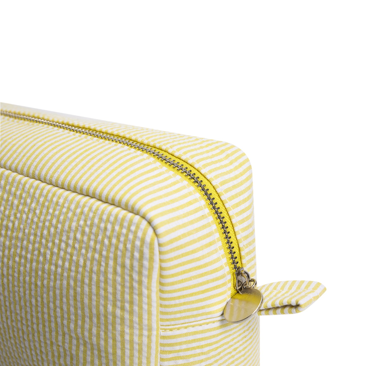 25Pcs Seersucker Cosmetic Bag Yellow Cotton Rectangle Makeup Bag Travel Toiletry Bag