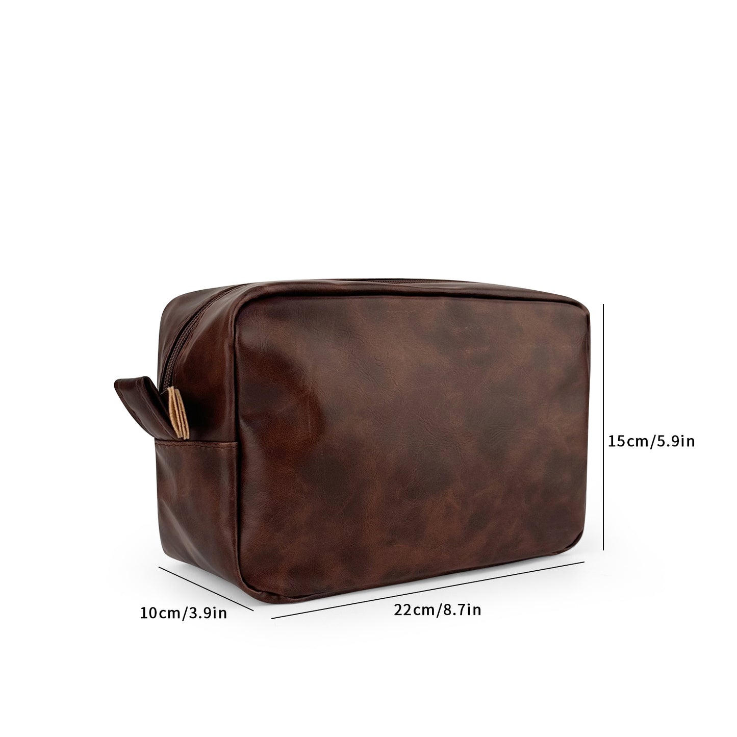 25Pcs Free Shipping Dark Brown Shaving Bag Toiletry Case Cosmetic Bag