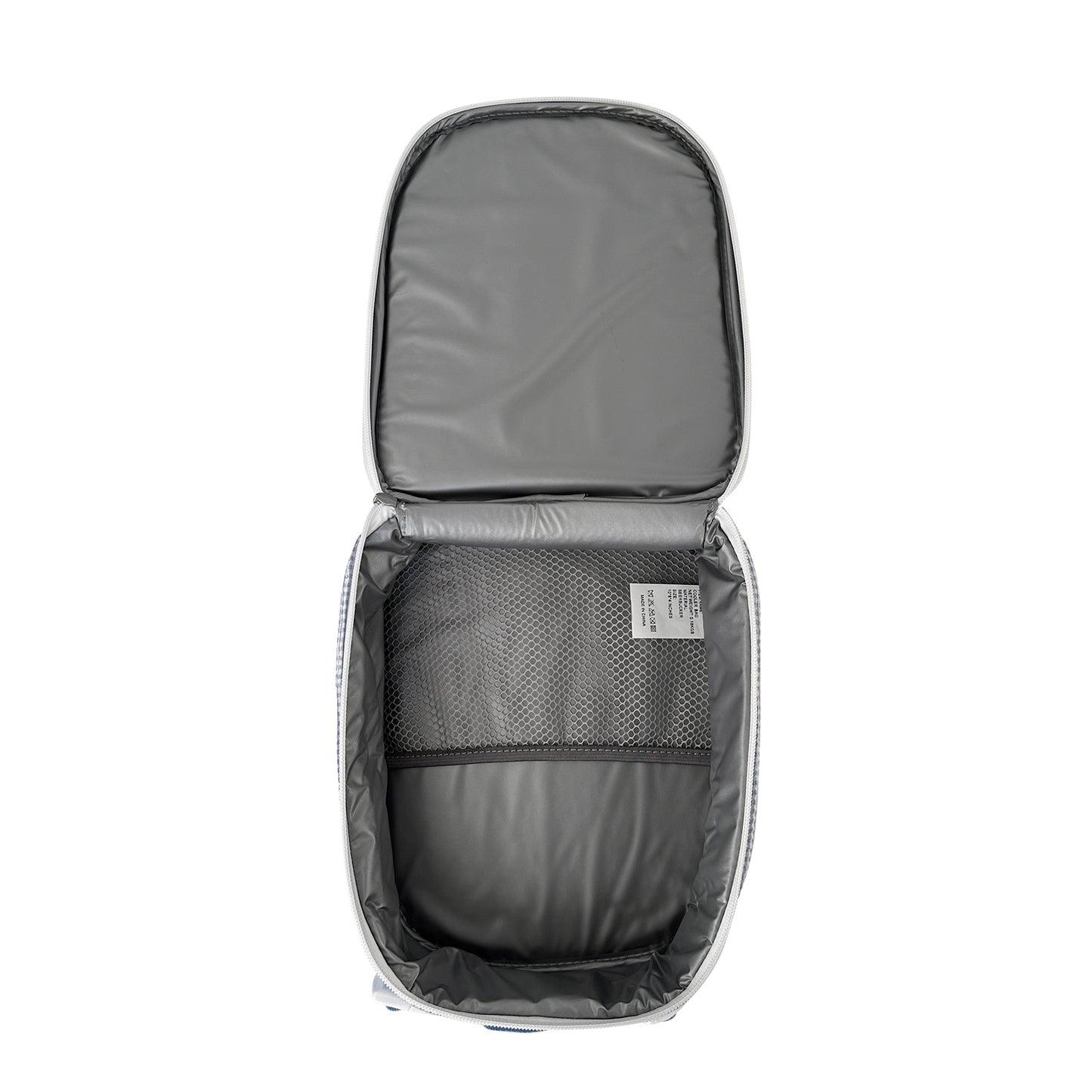 25Pcs Gingham Seersucker Cooler Bag Baby Blue Checked Food Bag Insulated Picnic Bag