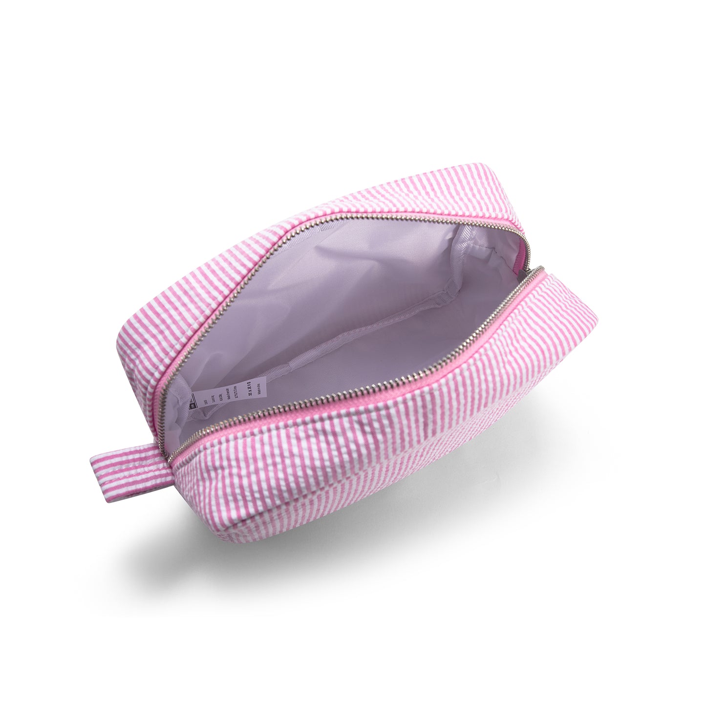 25Pcs Seersucker Cosmetic Bag Pink Cotton Rectangle Makeup Bag Travel Toiletry Bag