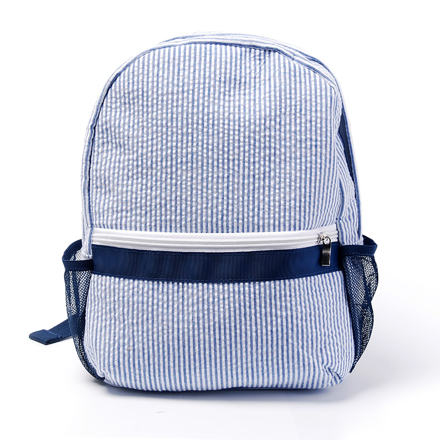 25Pcs Free Shipping Kid Preschool Backpack Navy Seersucker Backpacks Cute Toddler Bookbag For Kids
