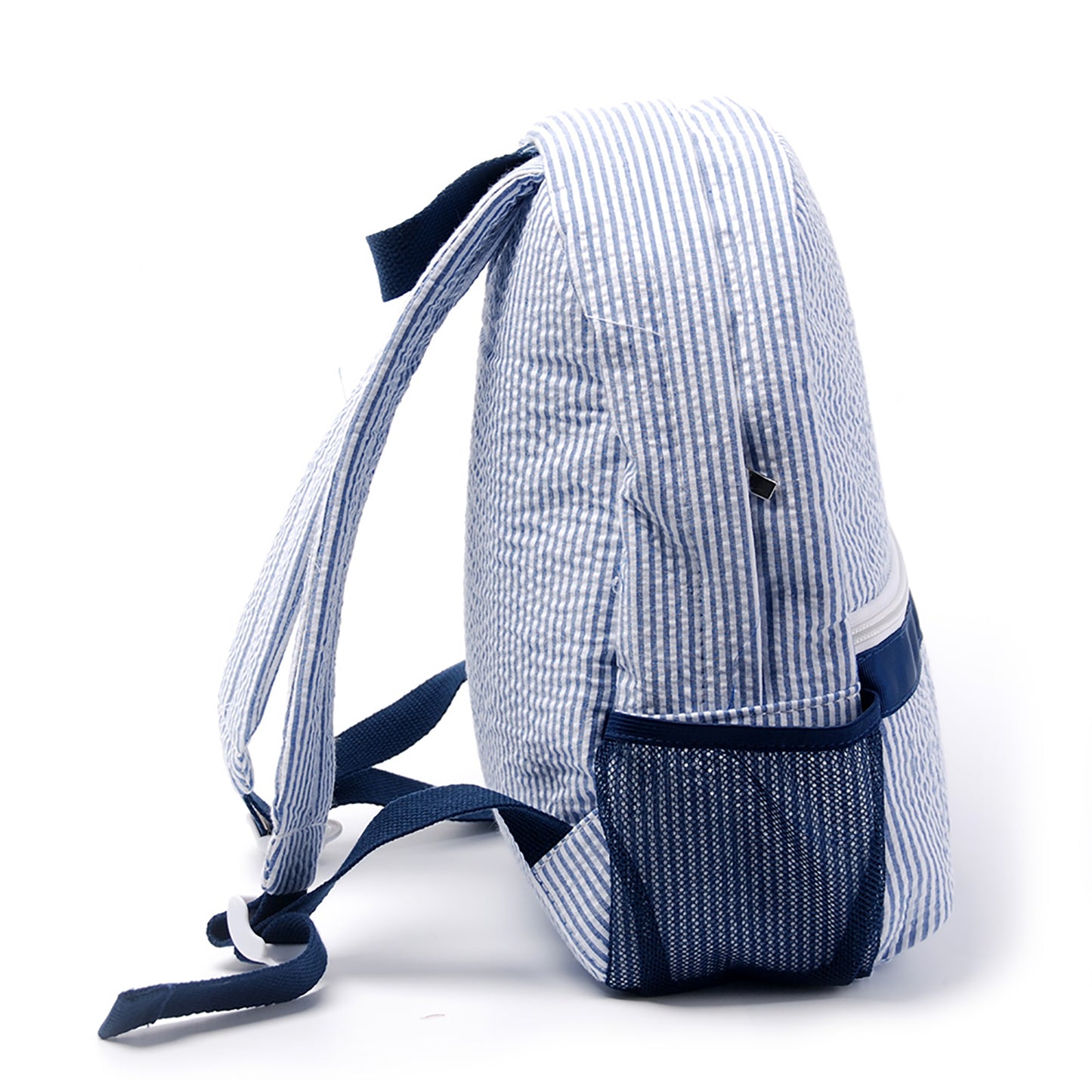 25Pcs Free Shipping Kid Preschool Backpack Navy Seersucker Backpacks Cute Toddler Bookbag For Kids