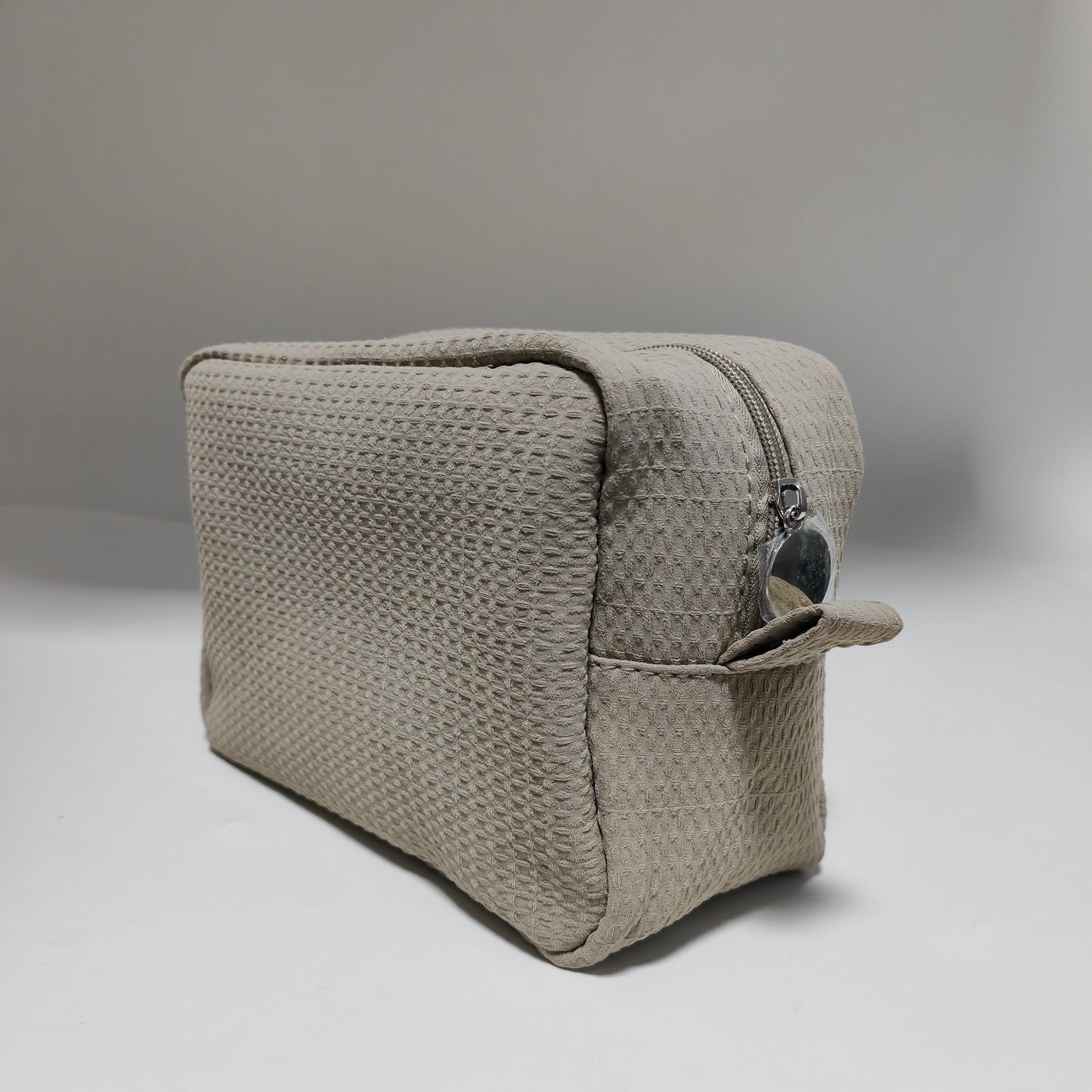 25Pcs Free Shipping Waffle Cosmetic Bag Grey Rectangle Makeup Bag Travel Toiletry Bag