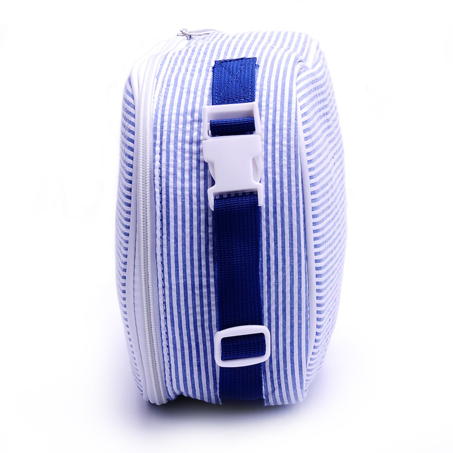 25Pcs Navy Seersucker Lunch Box Striped Food Bag for Daily Use Cooler Bag