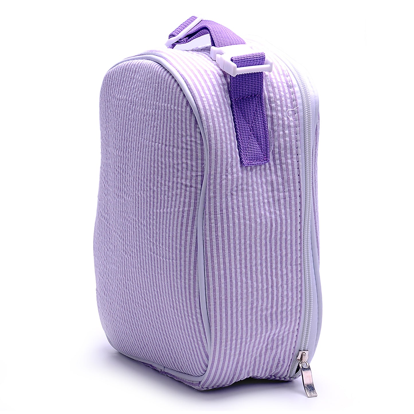 25Pcs Free Shipping Purple Seersucker Lunch Box Striped Food Bag for Daily Use Cooler Bag