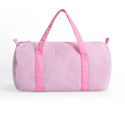 25Pcs Free Shipping Pink Seersucker Duffle Bag Small Size Kids Toddler Weekend Travel