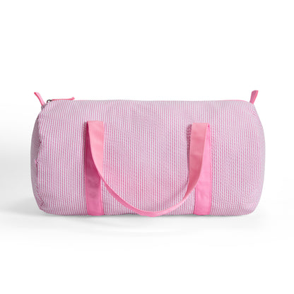 25Pcs Free Shipping Pink Seersucker Duffle Bag Small Size Kids Toddler Weekend Travel