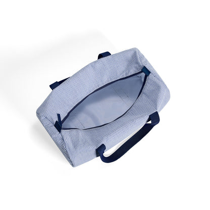 25Pcs Free Shipping Navy Seersucker Duffle Bag Small Size Kids Toddler Weekend Travel