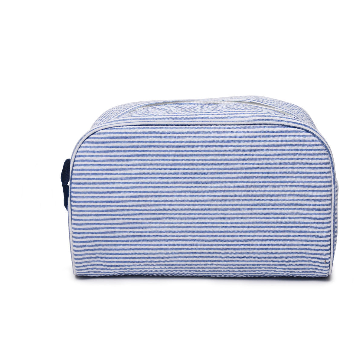 20Pcs Seersucker Handle Cosmetic Bag Bridesmaid Bags Navy Gift Organizer Bag Travel Toiletry Bag