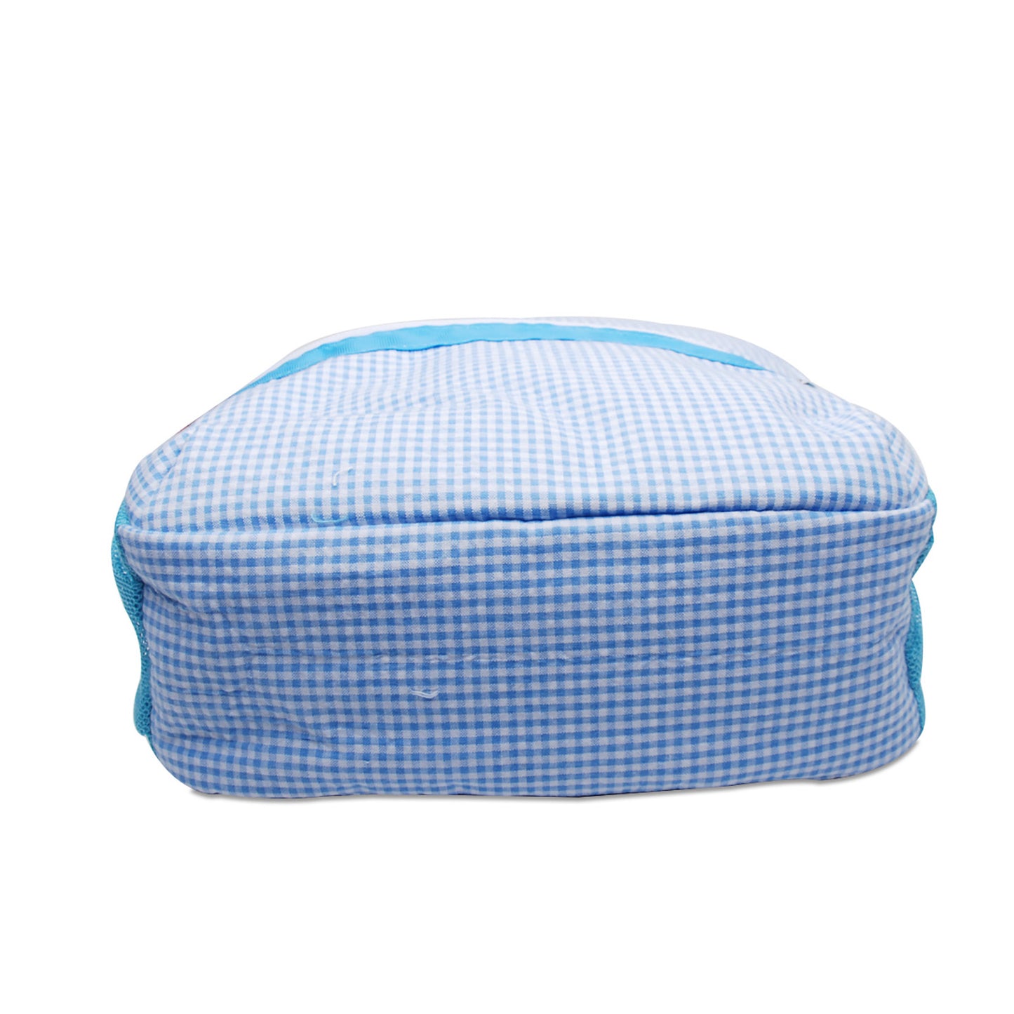 25Pcs Toddler Gingham Seersucker Backpacks Blue Plaid Kids Shoulder Bag