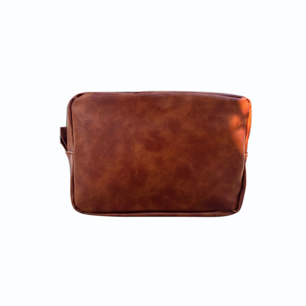 25Pcs Free Shipping Light Brown Shaving Bag Toiletry Case Women Cosmetic Bag
