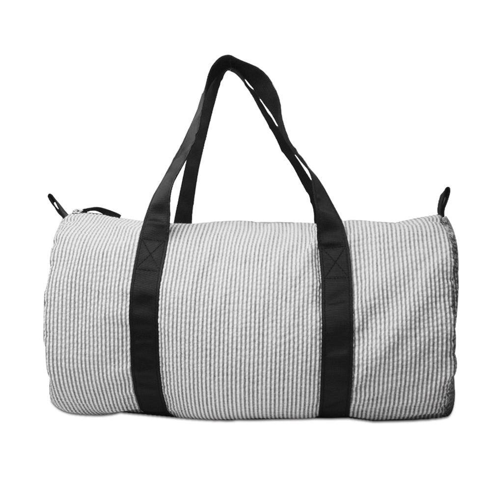 25Pcs Free Shipping Black Seersucker Duffle Bag Small Size Kids Toddler Weekend Travel