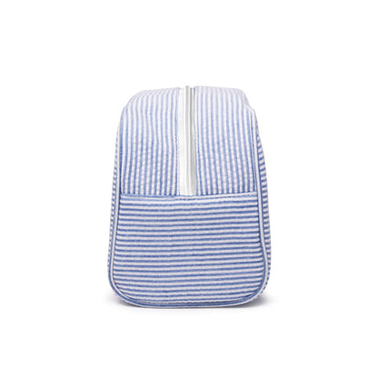 20Pcs Seersucker Handle Cosmetic Bag Bridesmaid Bags Navy Gift Organizer Bag Travel Toiletry Bag