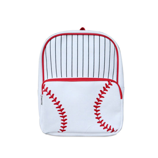 25Pcs Free Shipping Canvas Baseball Backpack Stripes School Bags For Boys Girls