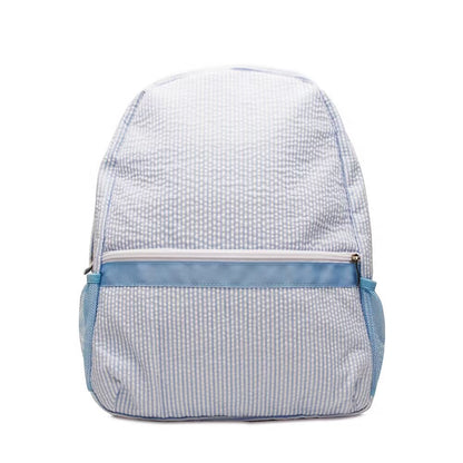 25Pcs Free Shipping Kid Preschool Backpack Baby Blue Seersucker Backpacks Cute Toddler Bookbag For Kids