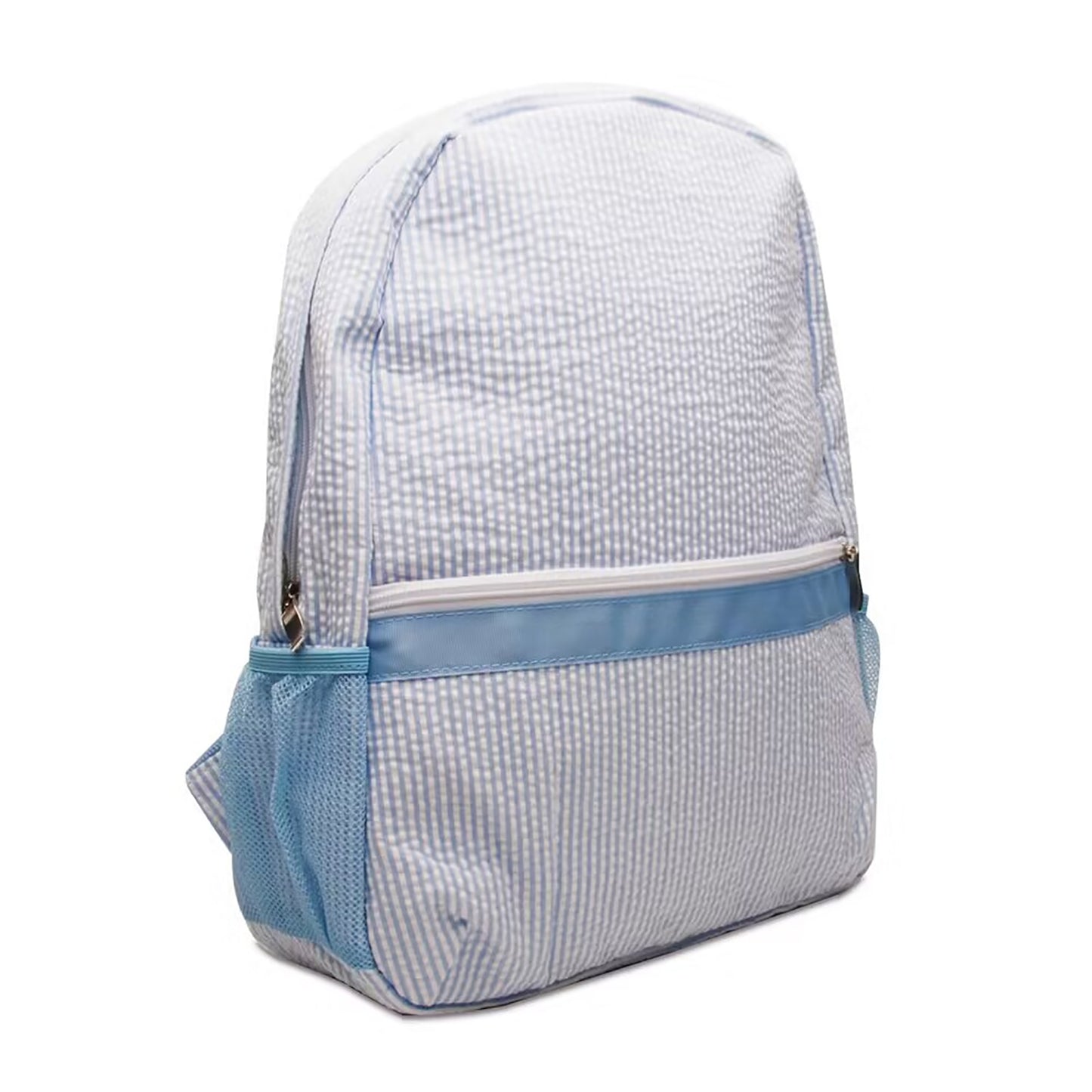 25Pcs Free Shipping Kid Preschool Backpack Baby Blue Seersucker Backpacks Cute Toddler Bookbag For Kids