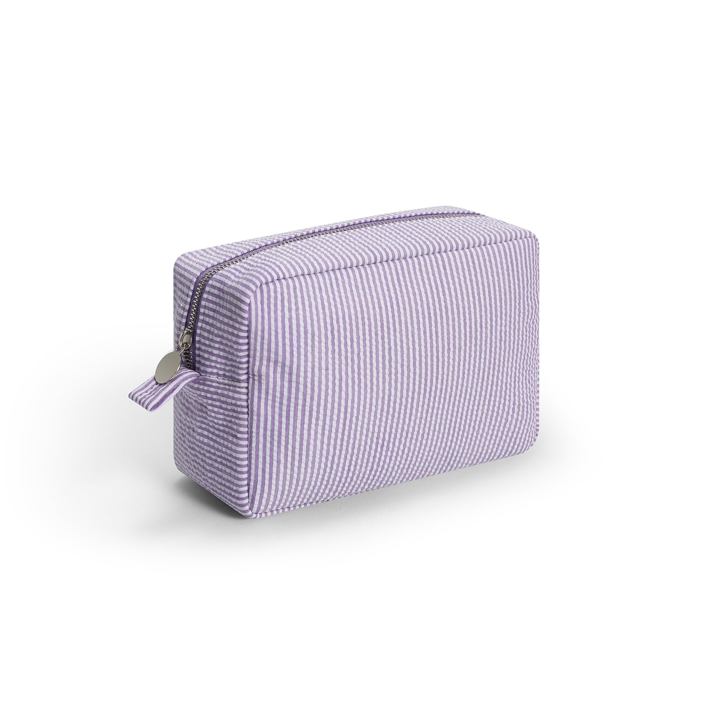 25Pcs Seersucker Cosmetic Bag Purple Cotton Rectangle Makeup Bag Travel Toiletry Bag
