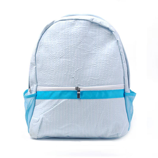 25Pcs Aqua Backpack School Seersucker Full Size Backpack