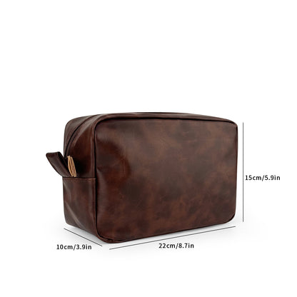 25Pcs Free Shipping Dark Brown Shaving Bag Toiletry Case Cosmetic Bag