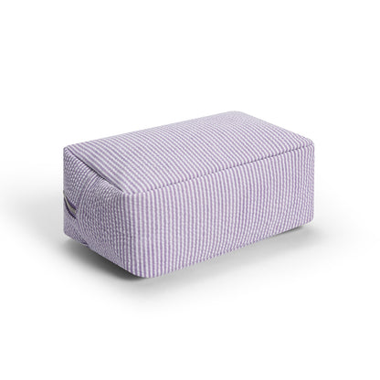 25Pcs Seersucker Cosmetic Bag Purple Cotton Rectangle Makeup Bag Travel Toiletry Bag