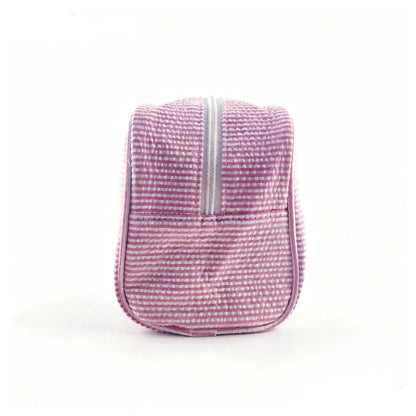 20Pcs Seersucker Handle Cosmetic Bag Bridesmaid Bags Pink Gift Organizer Bag Travel Toiletry Bag