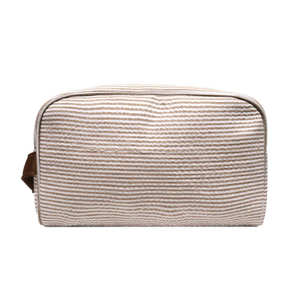 15Pcs Seersucker Handle Cosmetic Bag Bridesmaid Bags Coffee Gift Organizer Bag Travel Toiletry Bag