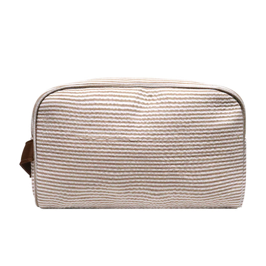 15Pcs Seersucker Handle Cosmetic Bag Bridesmaid Bags Coffee Gift Organizer Bag Travel Toiletry Bag