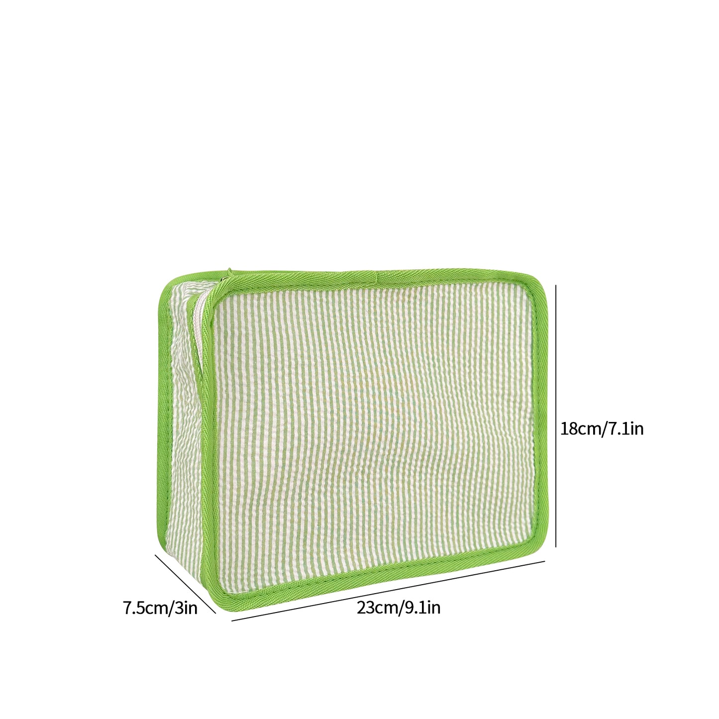 10Pcs Free Shipping 3in1 Seersucker Stacking Set Packing Cube Set Green Striped Storage Organizer Bags Travel Overnight Luggage Bag