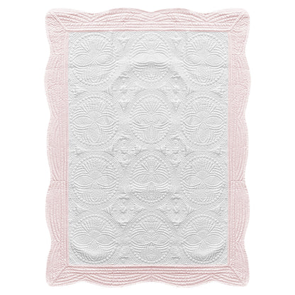 25Pcs Free Shipping White Pink Baby Blanket Blank Cotton Quilt Lap Blanket