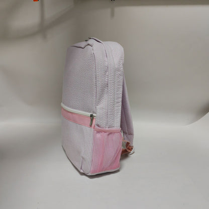 25Pcs Baby Pink Backpack School Seersucker Full Size Backpack