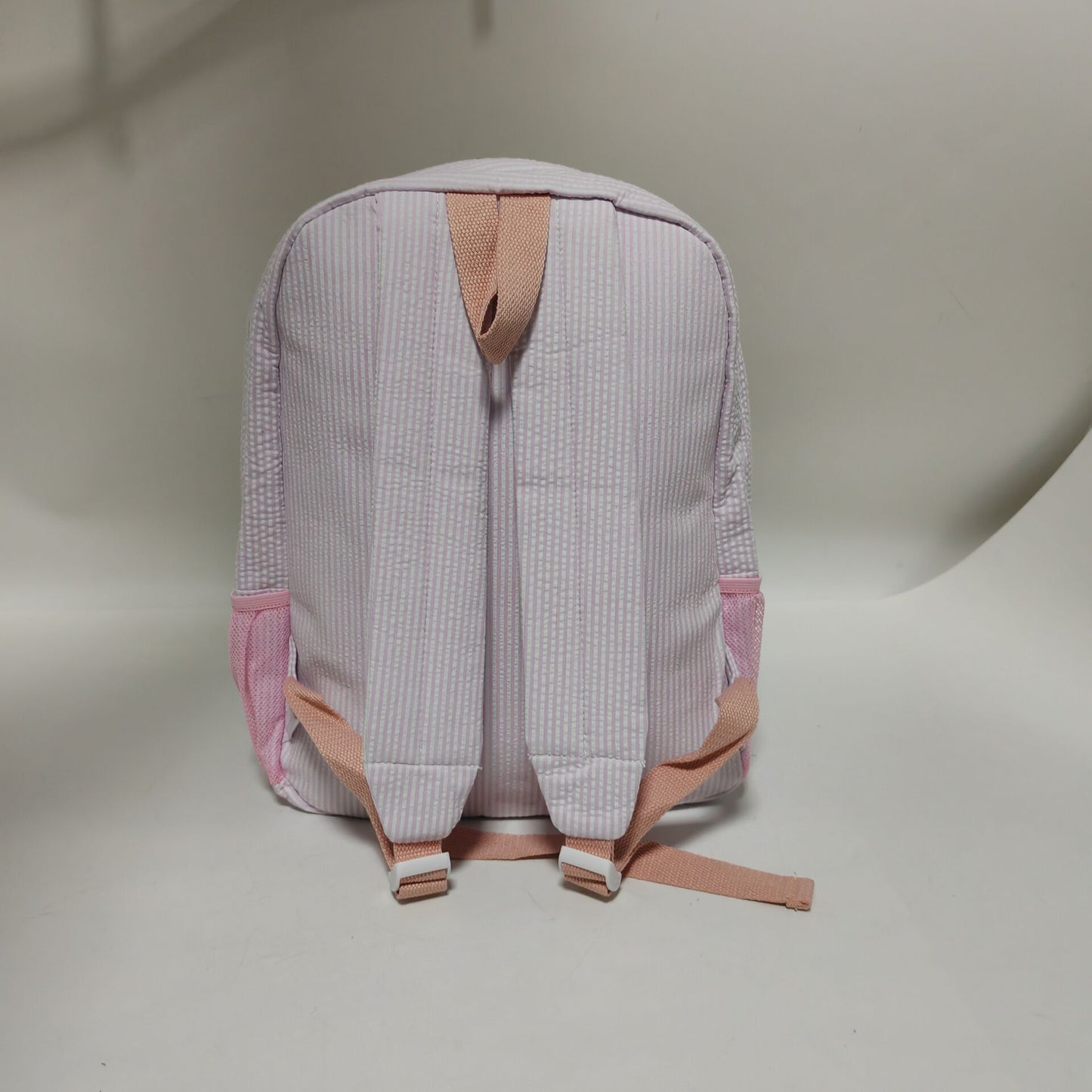 25Pcs Baby Pink Backpack School Seersucker Full Size Backpack