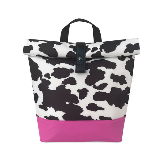 2Pcs Multifunctional Cow Cooler Thermal Insulated Fresh Food Cooler Bag Roll Down Cooler Tote Bag