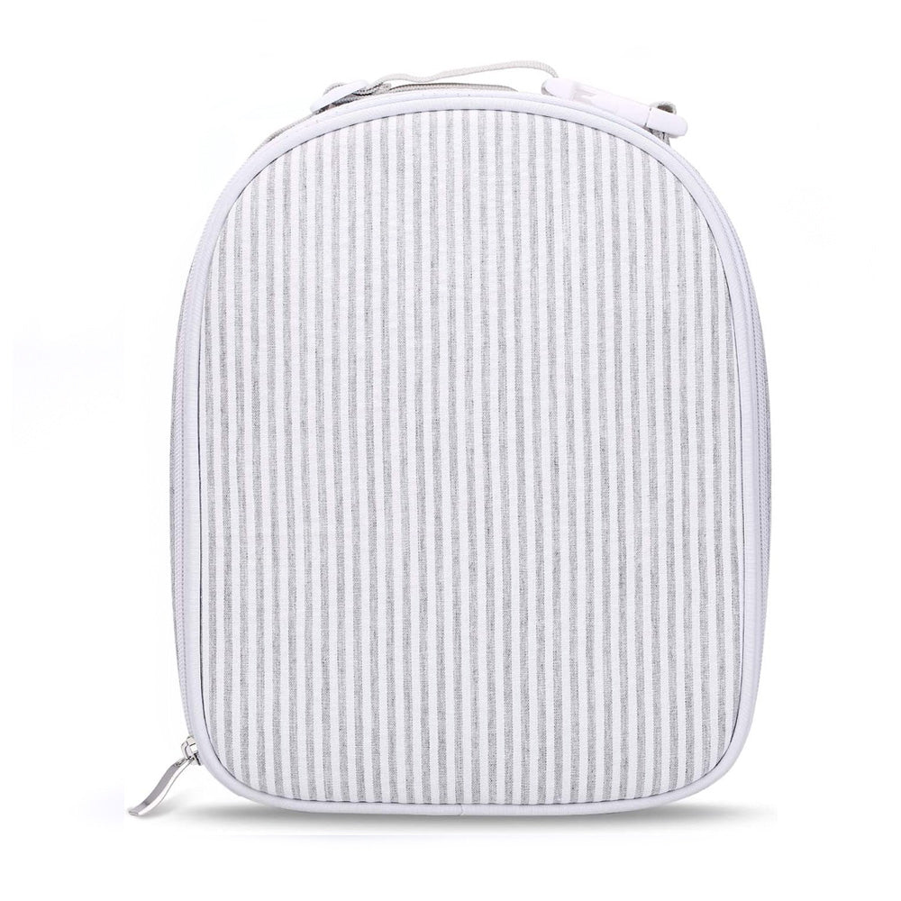 25Pcs Free Shipping Gray Seersucker Lunch Box Striped Food Bag for Daily Use Cooler Bag