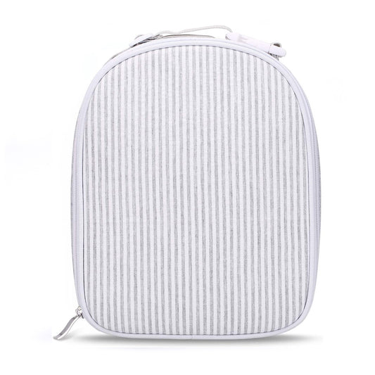 25Pcs Free Shipping Gray Seersucker Lunch Box Striped Food Bag for Daily Use Cooler Bag