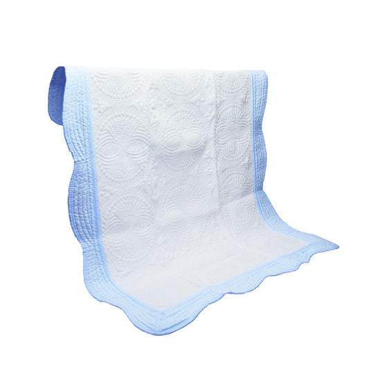 25Pcs Free Shipping White Blue Baby Blanket Blank Cotton Quilt Lap Blanket