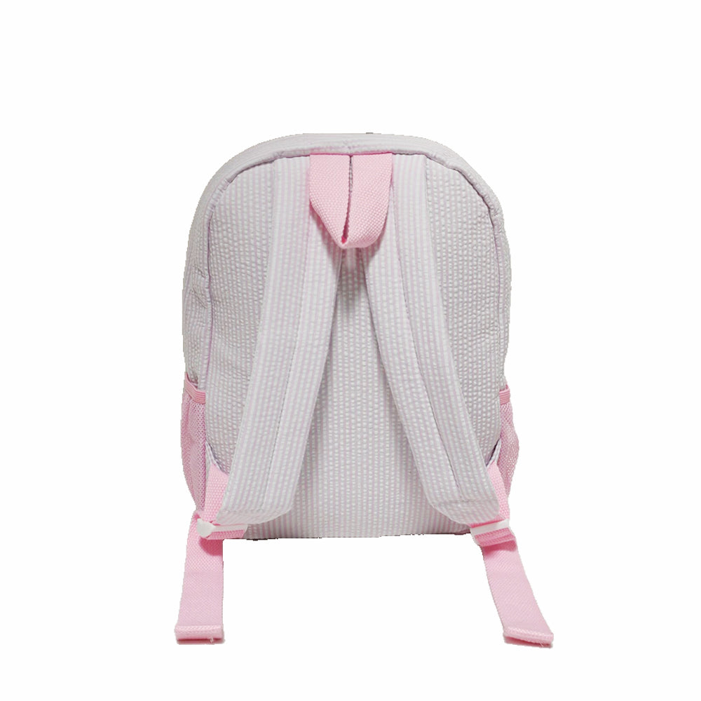 25Pcs Baby Pink Backpack School Seersucker Full Size Backpack
