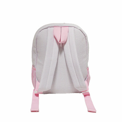 25Pcs Baby Pink Backpack School Seersucker Full Size Backpack