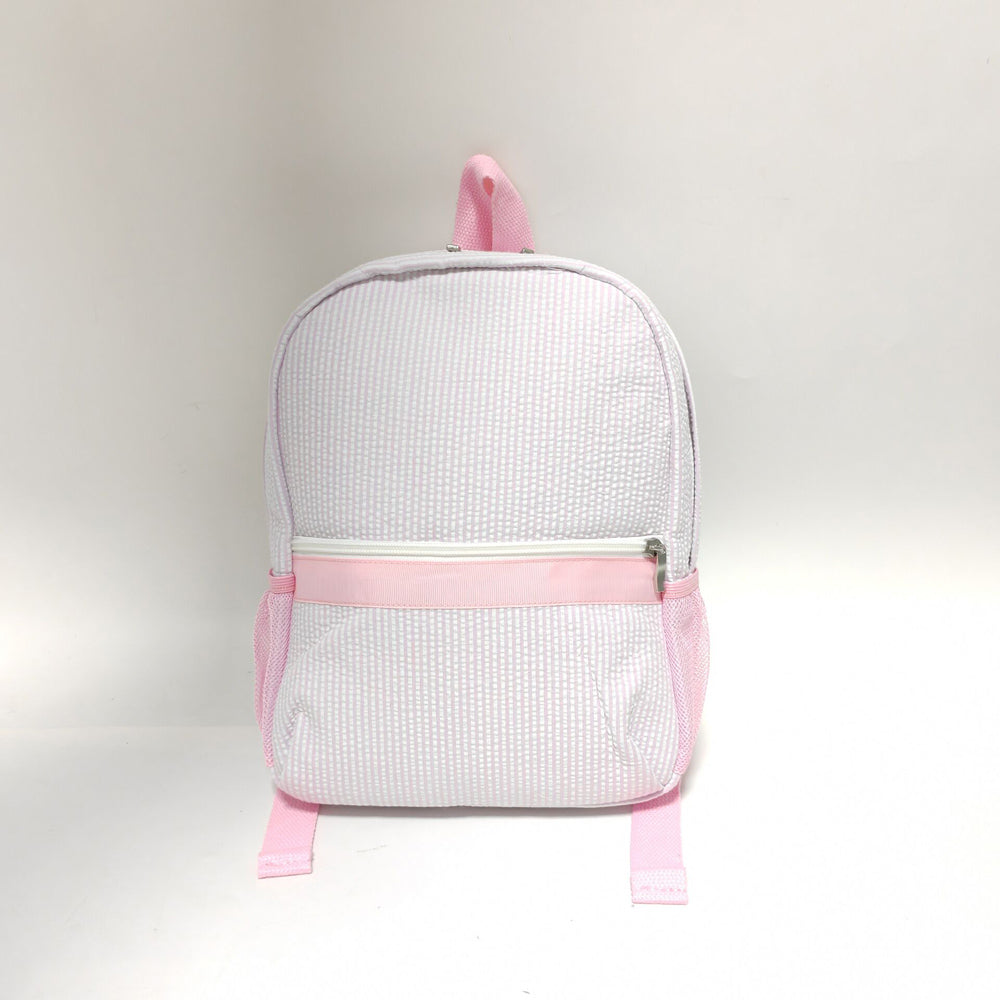 25Pcs Free Shipping Kid Preschool Backpack Baby Pink Seersucker Backpacks Cute Toddler Bookbag For Kids