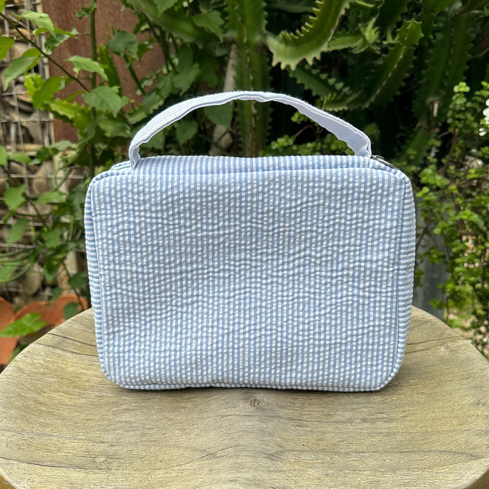 25Pcs Baby Blue Seersucker Bible Cover Bag Seersucker Bible Case