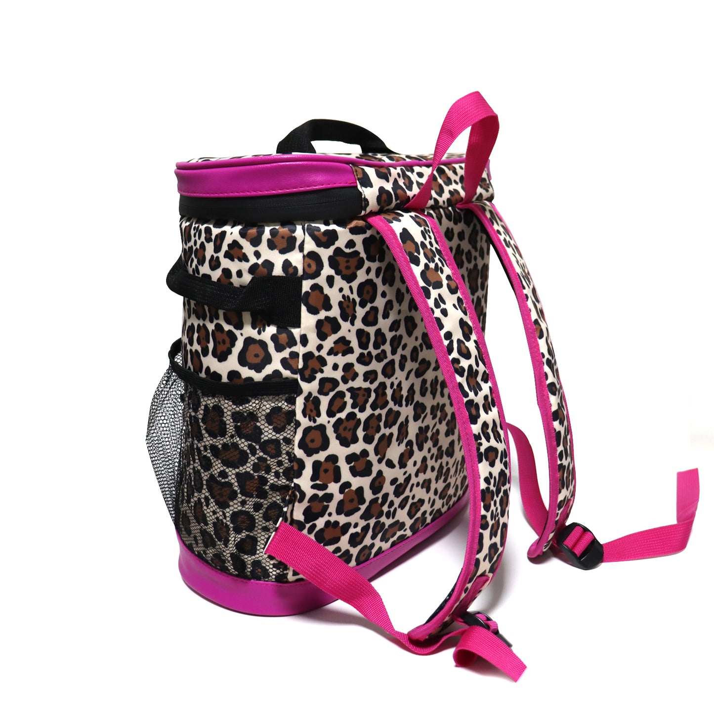 4Pcs Free Shipping Brown Leopard Cooler Backpack Insulated Lunch Box With Handle