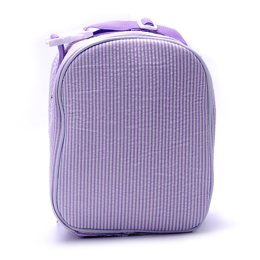 25Pcs Free Shipping Purple Seersucker Lunch Box Striped Food Bag for Daily Use Cooler Bag